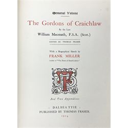 William Macmath; The Gordons of Craichlaw, Fraser, Asher & Co, Glasgow, 1924