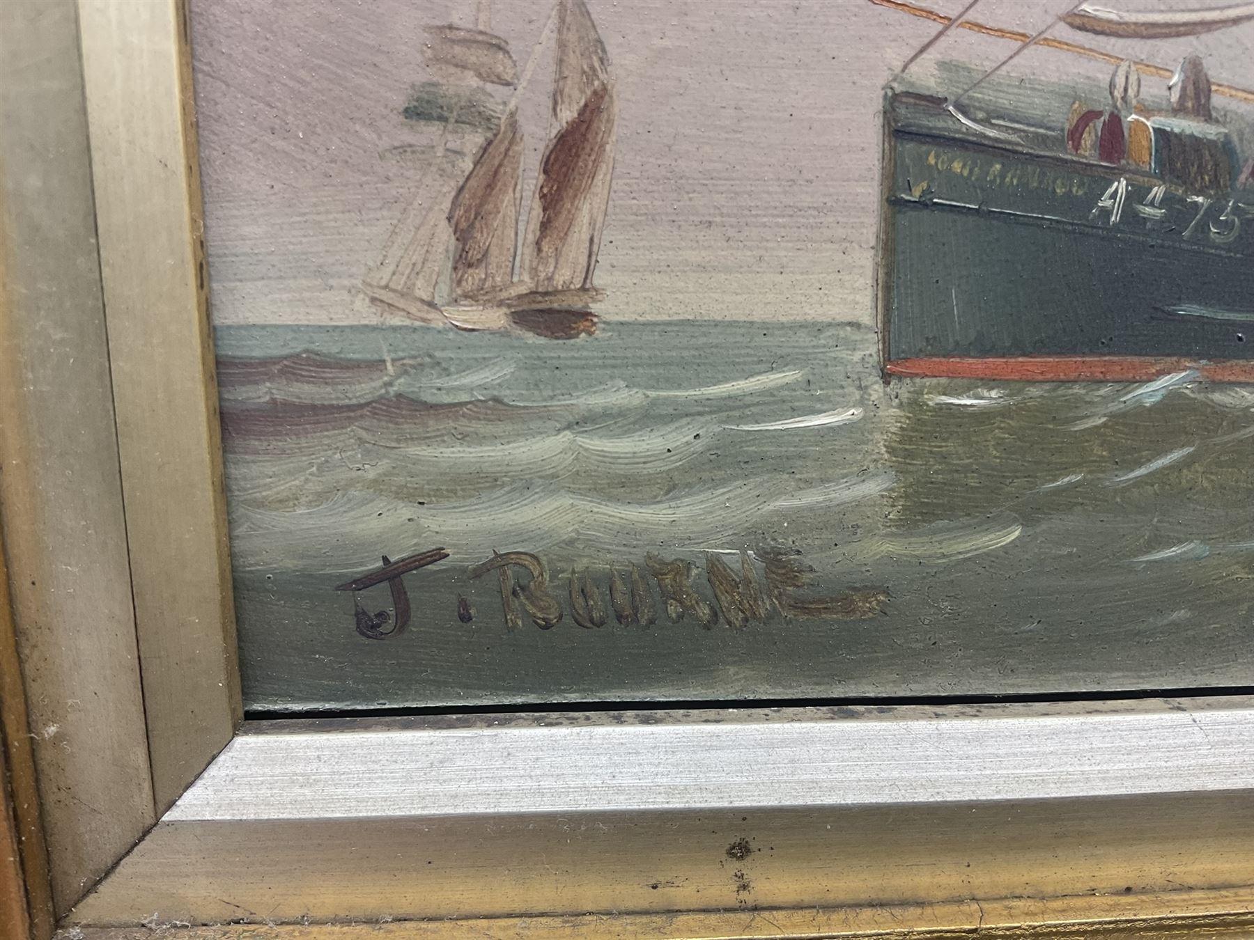 John Bourne (British 1861-1935): Aberdeen Steam Trawler A475, pair oils on board signed 17cm x 29cm (2)