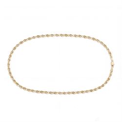 9ct gold fancy Mackintosh design link necklace by Cropp & Farr, London import mark 1992
