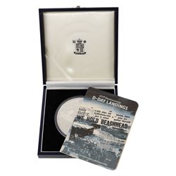 The Royal Mint Alderney 2004 '60th Anniversary of D-Day' one kilogram fine silver fifty pound coin, cased with certificate