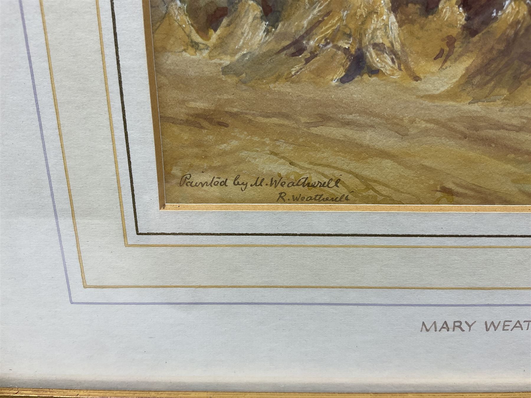 Mary Weatherill (British 1834-1913): The Cornfield, watercolour attributed by her brother Richard 11cm x 16cm