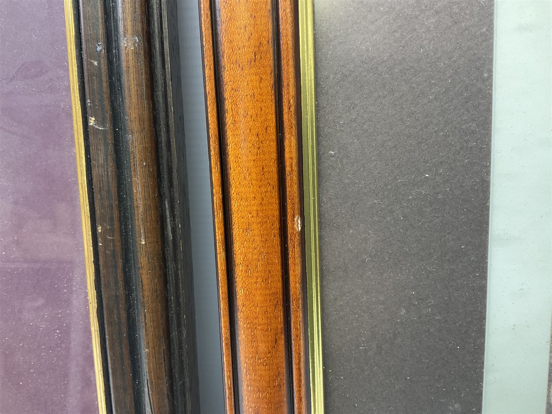 After Alan Fernley, colour print 'The Bridge at Arnhem', signed on the mount, 37 x 50cm; and after John Sellars, colour print 'Pegasus Bridge. Early Morning of D-Day 6th June 1944 Benouville Normandy'; both in mahogany stained frames (2)