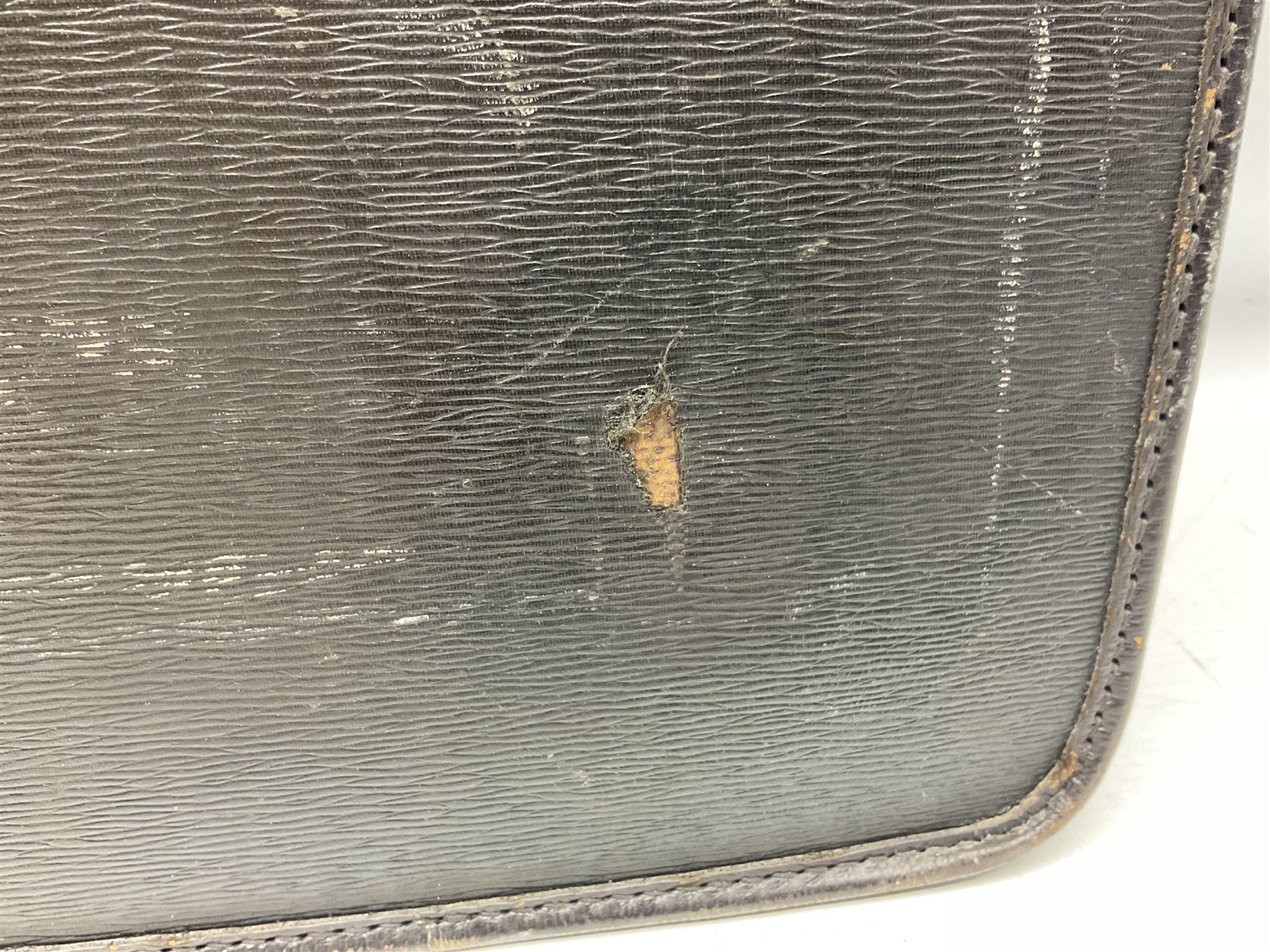 Vintage government officer's briefcase, with Crown and ER motif, H31cm