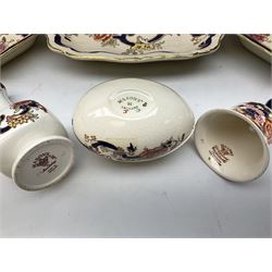 Group of Masons Ironstone Mandalay pattern wares, including vases. trinket dishes, bell, egg ornament etc (9)