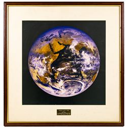 Stanley McMurtry (Mac) (British 1936-) original cartoon presented to Arthur C Clarke by the artist and the Daily Mail 1996, together with other items gifted to Arthur C Clarke, including Annigoni limited edition print of Sri Lankan model Sharmini signed and dedicated to Arthur and his brother by the model, two framed images of Earth, a Russian address book with a hand-written dedication to the first page and a framed image of a 22cm Ion Thruster, largest H85cm

Notes: This item is from the private collection of Arthur C. Clarke's brother.