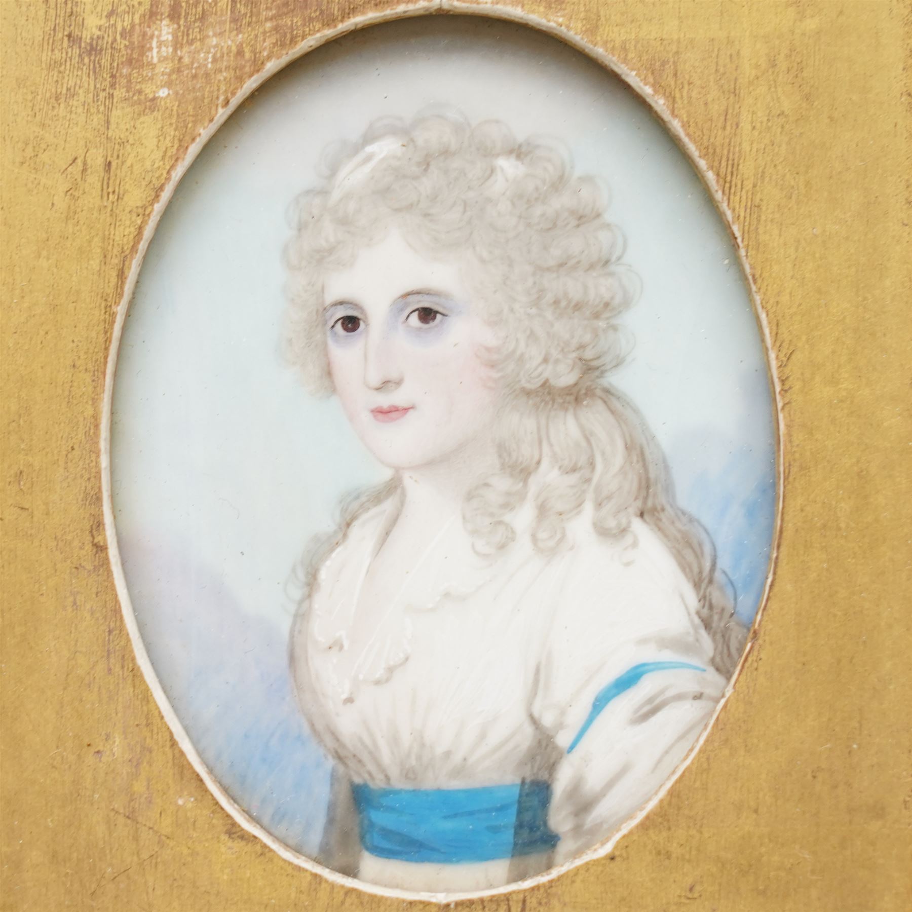 Frederick Buck (Irish 1771-1840): Portrait of 'Edward Deane-Freeman Deane Esq.' (Irish 1760-1826) Wearing a Blue Jacket and Mary Deane Freeman née Plummer (Irish 1760-?) Wearing a White Gown, pair of miniature watercolours on ivory unsigned, the former inscribed verso 7cm x 5cm (2)
Provence: direct from the family of the sitters.
Notes: Jane, the daughter of Mary and Edward, married Sackville Robert Hamilton (1780-1853), the grandson of the The Honourable Henry Hamilton (1692-1743). These items have been registered for sale under Section 10 of the APHA Ivory Act