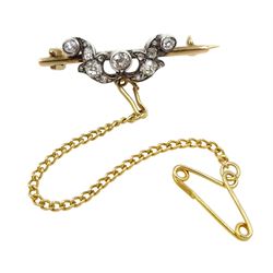 Victorian gold and silver old cut diamond brooch