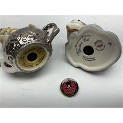 Thirteen Wade Collectors Club figures, comprising six Alice in Wonderland figures; Queen of Hearts, Alice, Mad Hatter, The Doormouse, White Rabbit and Cheshire cat, six Cinderella figures; Fairy Godmother, Cinderella Ready for the Ball, Prince Charming, Cinderella, Clorinda and Thisbe, together with Beauty from Beauty and the Beast, all with original boxes  