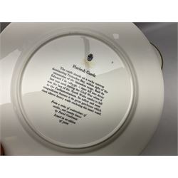 Pair of 19th century Ashworths Ironstone meat plates, with impressed and printed marks to reverse, and set of eight Wedgwood collectors plates