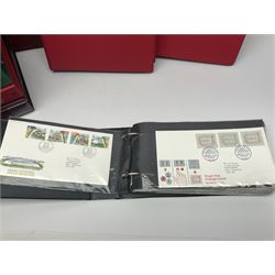 Mostly Queen Elizabeth II Great British first day covers, many with printed address and special postmarks, small number of Monaco and other World covers etc, housed in fourteen ring binder albums