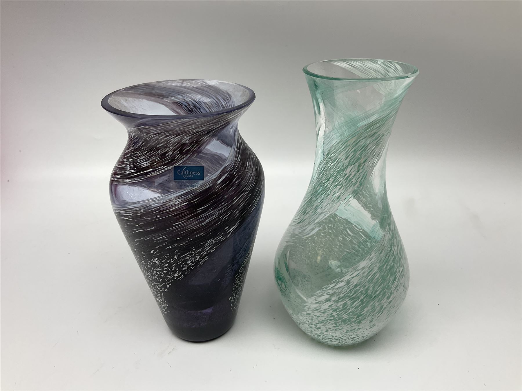 Collection of Caithness glass vases and dishes, to include mottled and swirl designs,  largest 20cm (23)