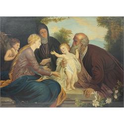 After Erich Correns (German 1821-1877): The Holy Family with St John the Baptist, late 19th century oil on canvas 74cm x 100cm (unframed)