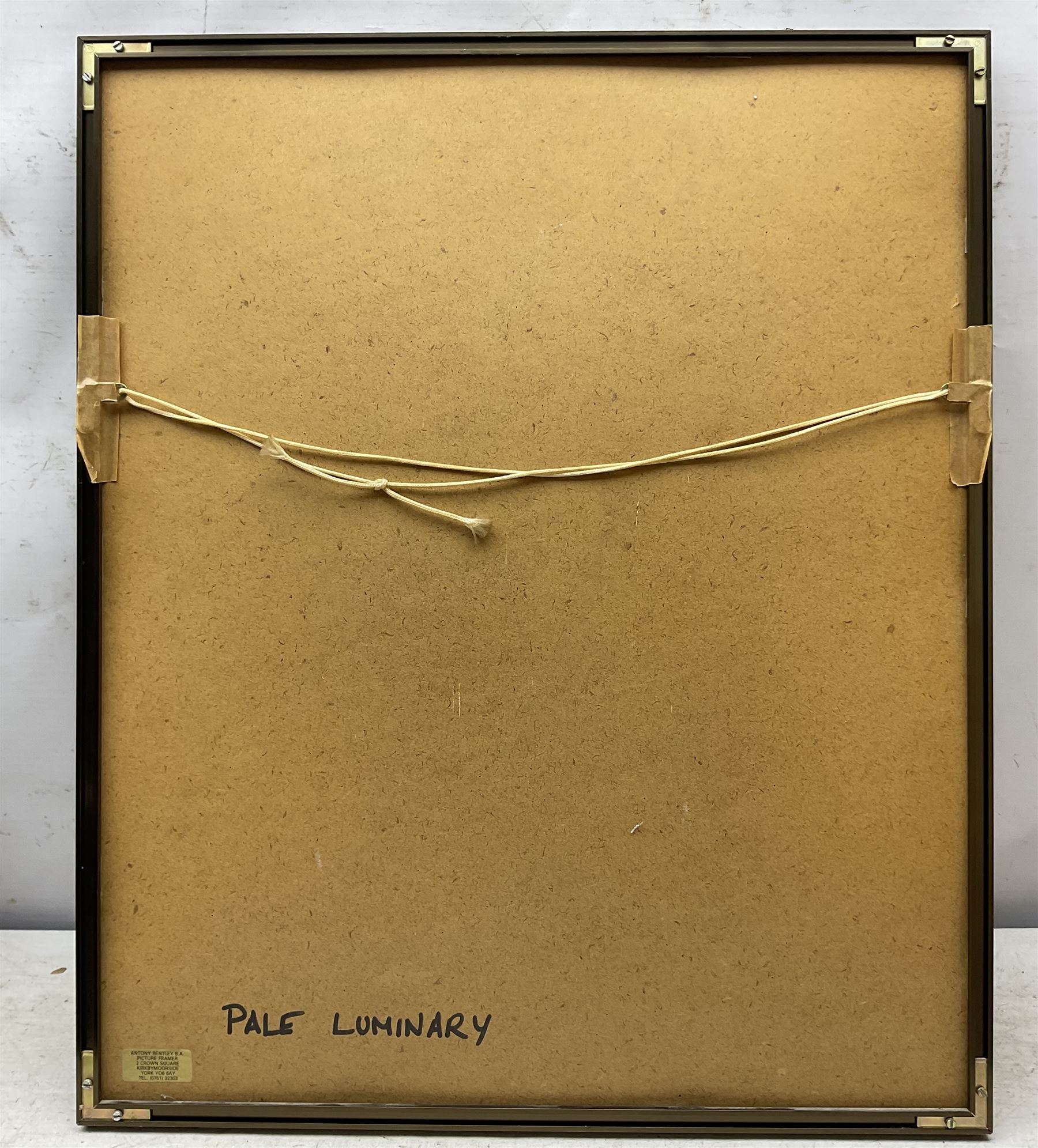 David Hazelwood (British 1932-1994): 'Pale Luminary', mixed media collage signed and dated '90, titled verso 34cm x 28cm 