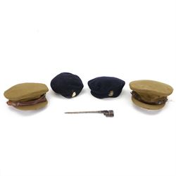 Royal Electrical and Mechanical Engineers, two caps and two officers berets, together with...
