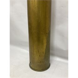 Large brass shell case, H70cm