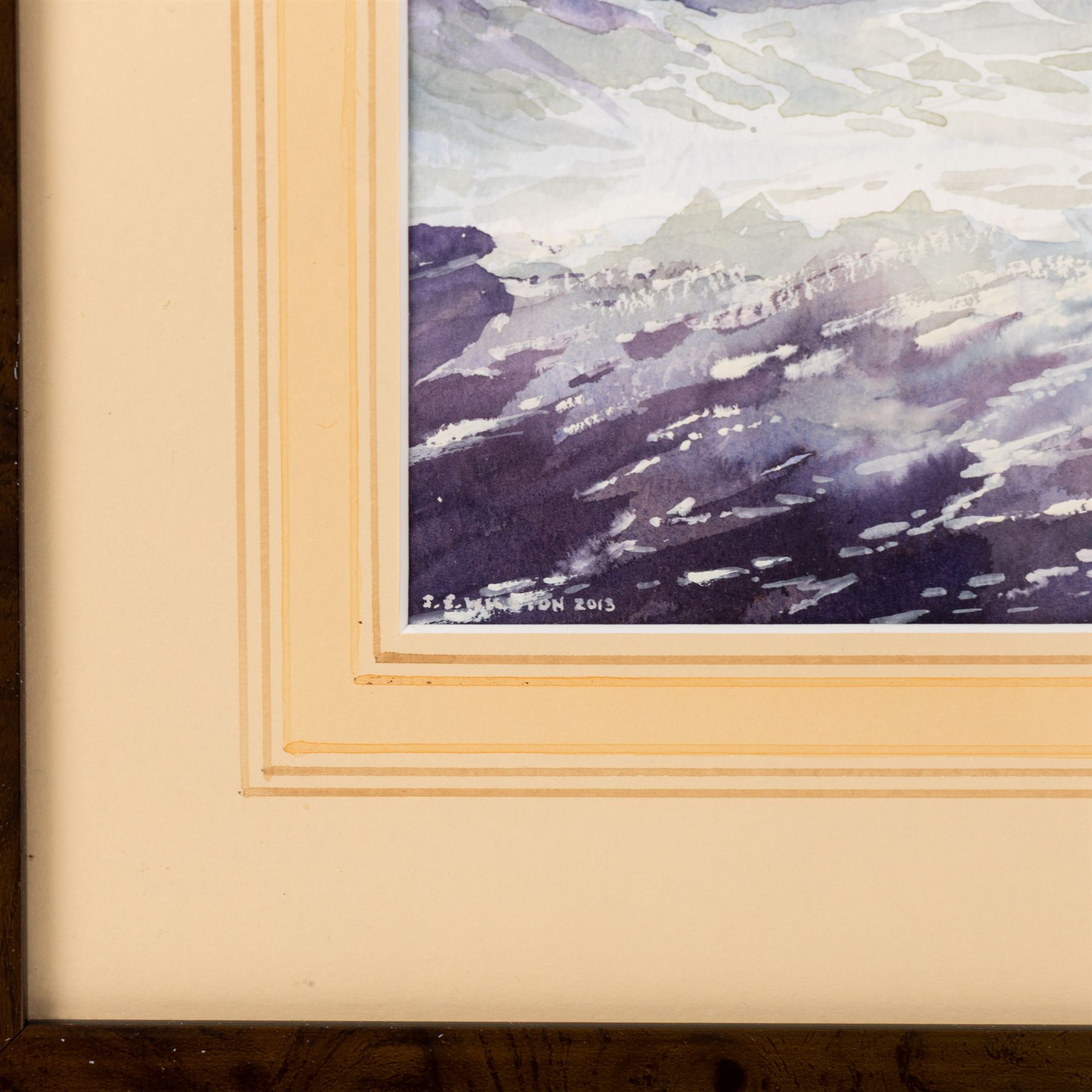 John Edwin Wigston (British 1939-): 'No 18 Dawn' 'No 19 Sunday Morning' 'No 20 Moonlight' and 'No 21 Storm', set of four watercolours signed and dated 2013, titled on label verso all 24cm x 35cm (4)