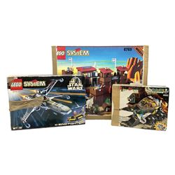 Lego System - three sets comprising Fort Legorado 6769; Star Wars X-Wing Fighter 7140; and Rock Raiders 4950; all boxed (3)