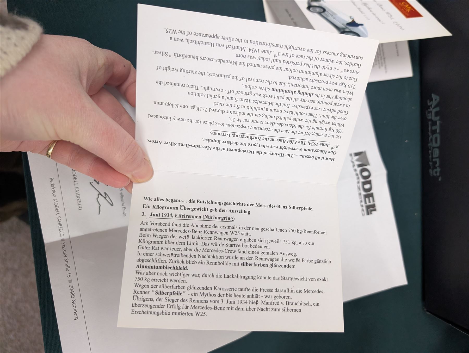 Limited edition CMC 1:18 scale diecast model car no.M065 Mercedes Benz W25 1934 in white, boxed