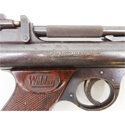  Webley Senior top lever air pistol No.1480 and a Foreign level action air pistol (2)  
