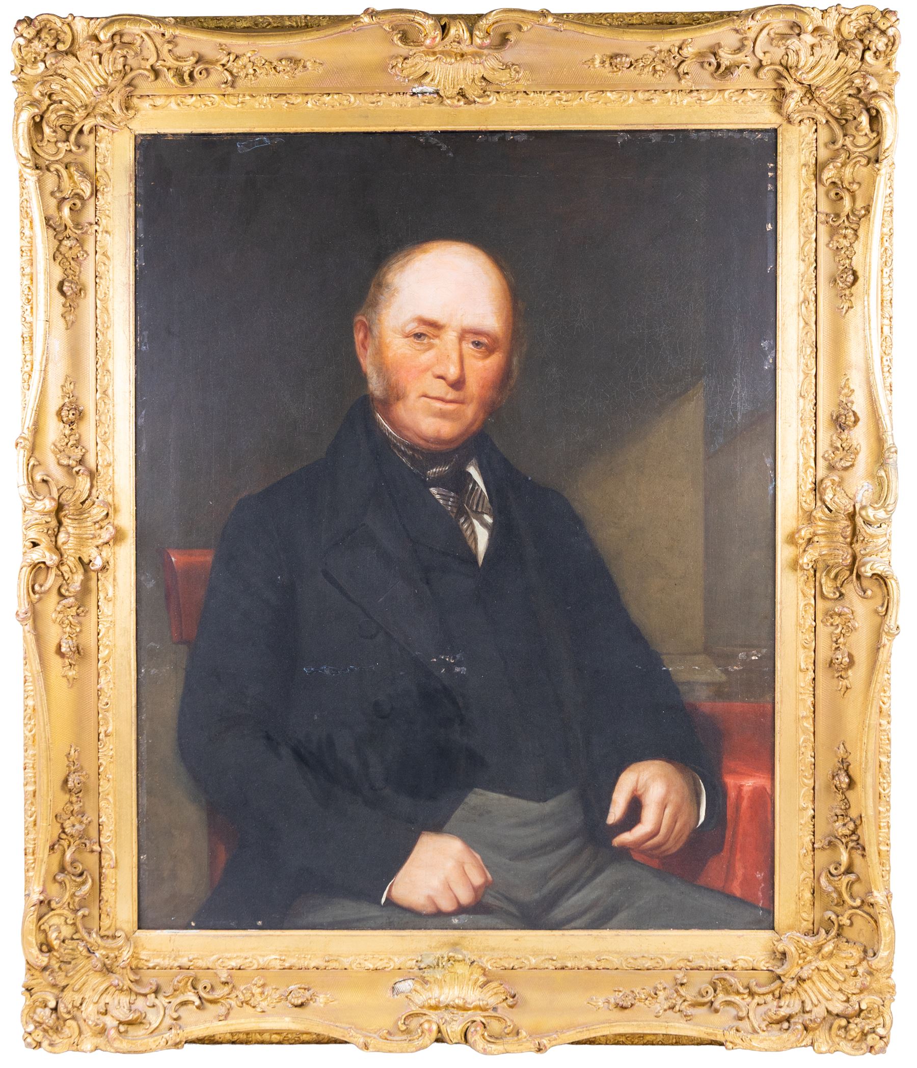 Manner of William Moore I (British 1790-1851): Portrait of a Gentleman, oil on canvas unsigned, in gilt frame, 90cm x 72cm, including frame 116cm x 98cm 