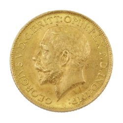 George V 1914 gold full sovereign coin