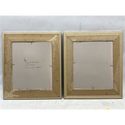 Jack Ridley (British 20th Century): Goose and Goslings and Cockrel in the Farmyard, two oils on board signed 17cm x 12cm (2)