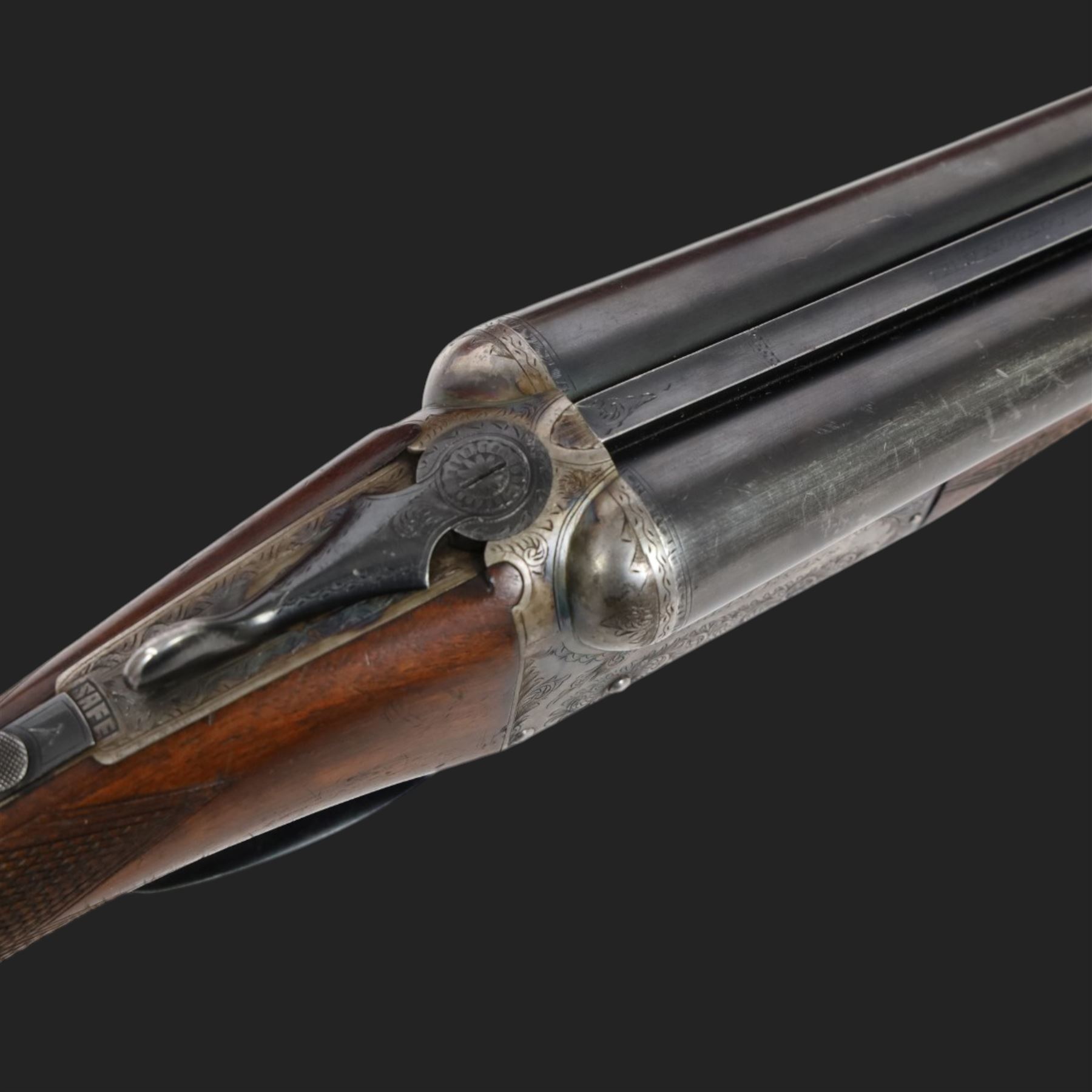 William Evans 12 bore double trigger boxlock ejector, side by side double barrel shotgun with 66cm (26
