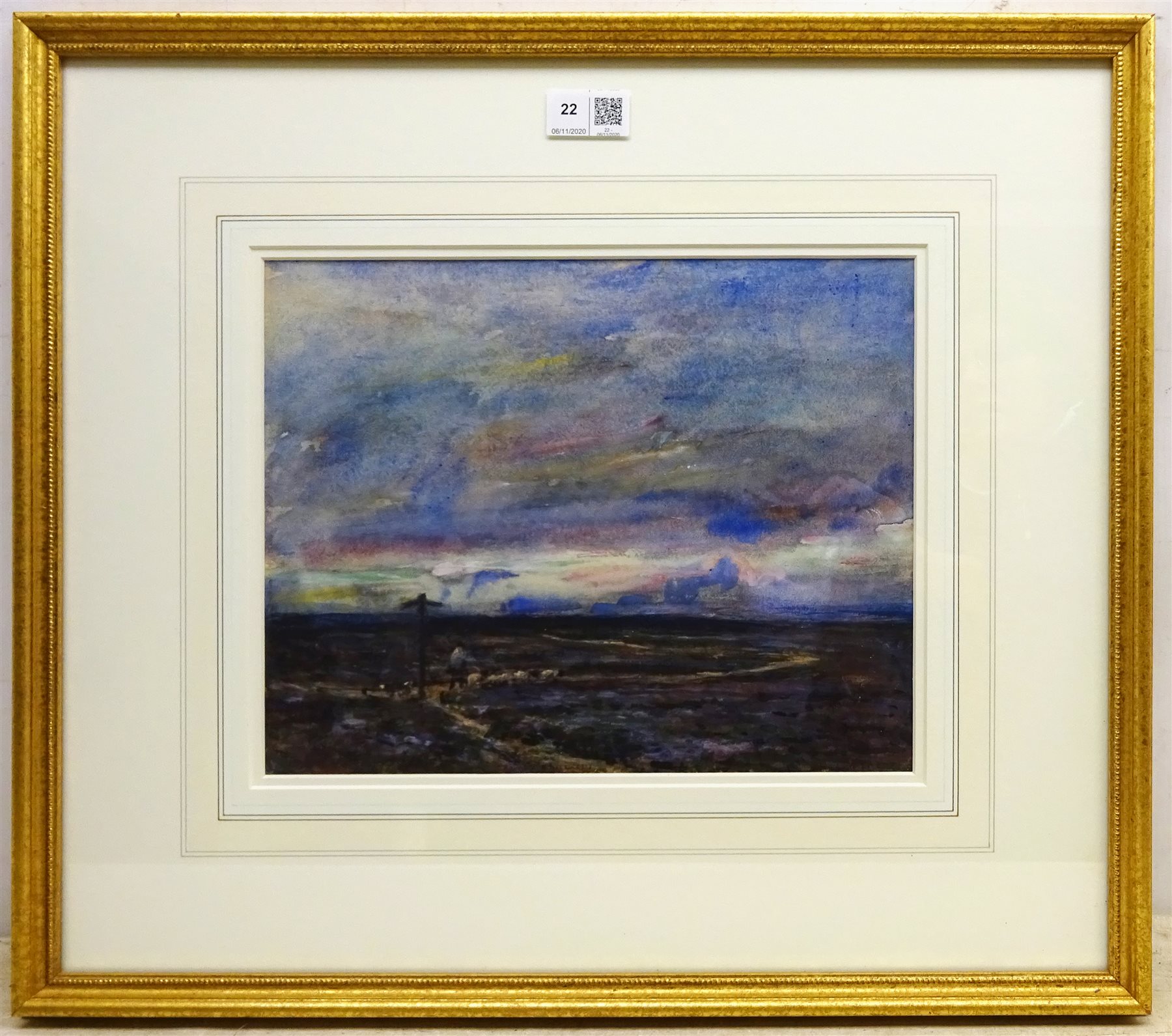 Rowland Henry Hill (Staithes Group 1873-1952): Moorland Cross Roads above Lealholm, watercolour signed and dated 1923, 24cm x 30cm


