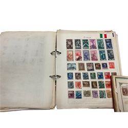 Collection of world stamps, including presentation folders and loose 