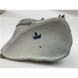 Four Lladro figures, comprising Afternoon Promenade no 7636, Nostalgia no 5071, both with original boxes, Girl with Lilies no 4972 and Madonna no 4534, largest example H27cm