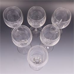 Dartington Crystal Charlotte suite for six, comprising wine, flutes, goblets and water glasses, all with boxes 