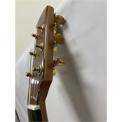 Brazilian Giannini Craviola six string acoustic guitar, with Fishman Premium Blend onboard pickup, in fitted hard case 