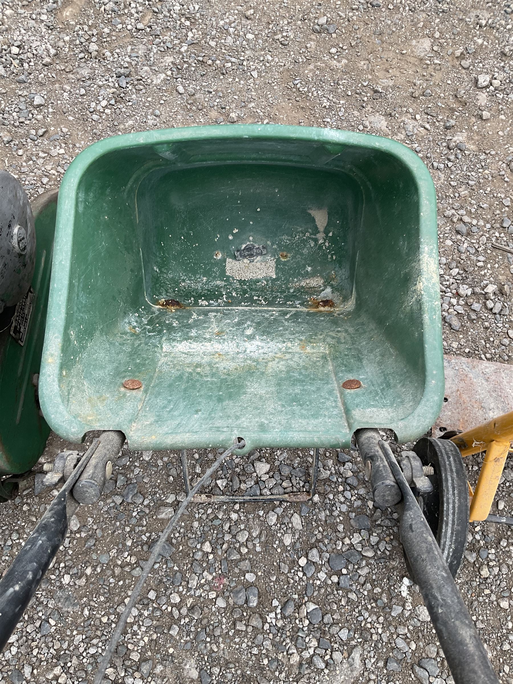 Ransomes 18 inch auto-certes lawnmower , Scotts easygreen rotary spreader with back pack pressure sprayer and sack barrow. - THIS LOT IS TO BE COLLECTED BY APPOINTMENT FROM DUGGLEBY STORAGE, GREAT HILL, EASTFIELD, SCARBOROUGH, YO11 3TX