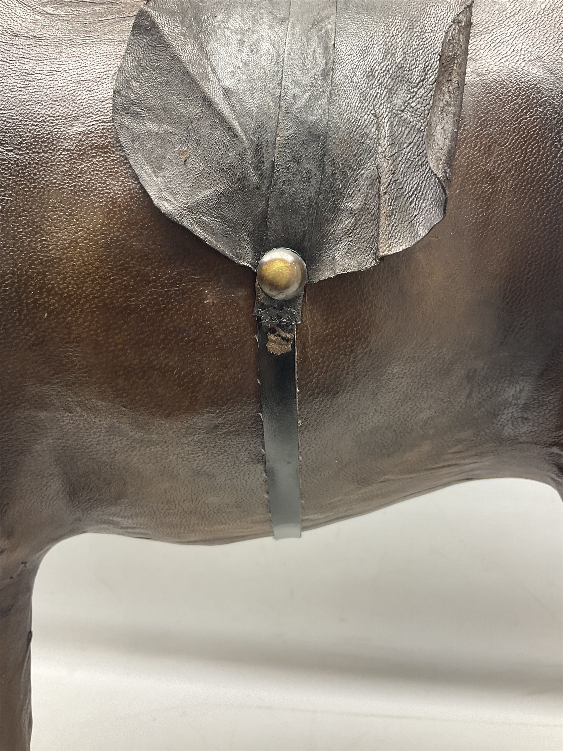 Liberty style leather horse, H68cm