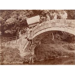 Photograph of An Incident at Beggar's Bridge - Glaisdale, showing a Horse being hauled bac...