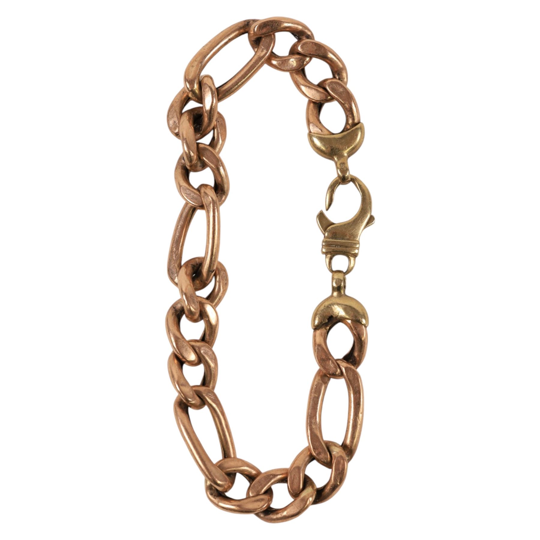9ct gold fancy link bracelet