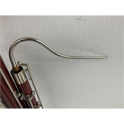 Lafleur bassoon imported by Boosey & Hawkes from Czechoslovakia, serial no.8 2600; in fitted hard carrying case with crooks and accessories