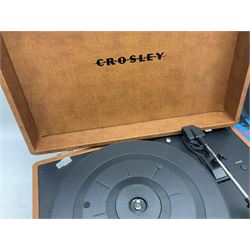 Crosley portable record player and quantity of jazz records, to include Miles Davis, Lee Morgan, Wayne Shorter etc