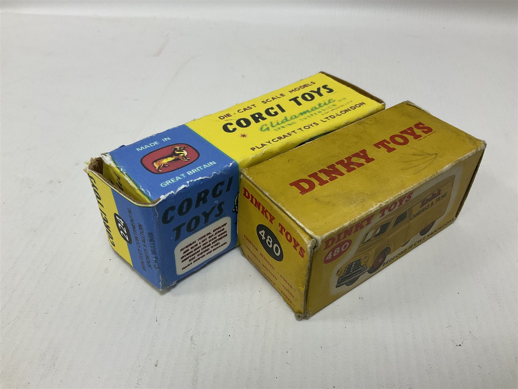 Dinky/Corgi - Dinky Bedford 10cwt Van ‘Kodak’ no.480, boxed; Corgi Bentley Continental Sports Saloon no.224 in replica box; along with further loose, playworn and repainted models to include Dinky Rolls-Royce Silver Wraith and Phantom V models etc 
