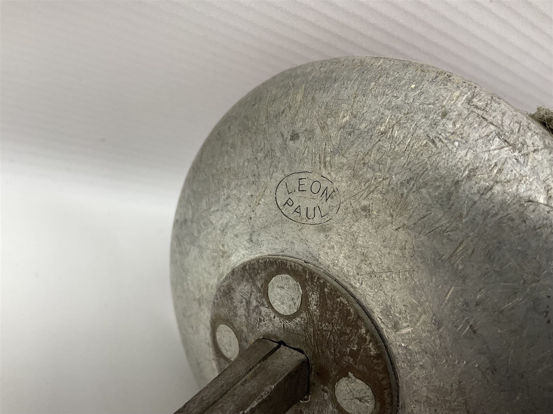 Late Victorian British Military gymnasium practice sword with 85.5cm fullered blunt pointed narrow straight blade, pierced bowl guard and chequered wooden grip L103cm overall; Leon Paul fencing foil with shaped grip and touche wiring; and two reproduction Indian tulwar swords with scabbards (4)