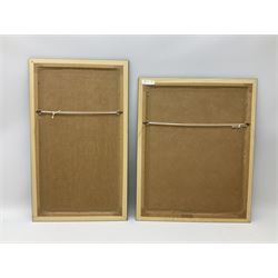 Valeko Gogiashvili (Georgian contemporary): Ballerinas in Green, near pair textured prints on board signed and dated 2004 max 60cm x 42cm (2)