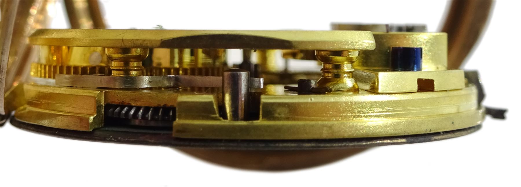 Edwardian 9ct rose gold open face, ladies keyless lever pocket watch by Marsh & Co, Birmingham, no. 1451, white enamel dial with Roman numerals, back case engraved with initials, case makers mark W.S, Chester 1902