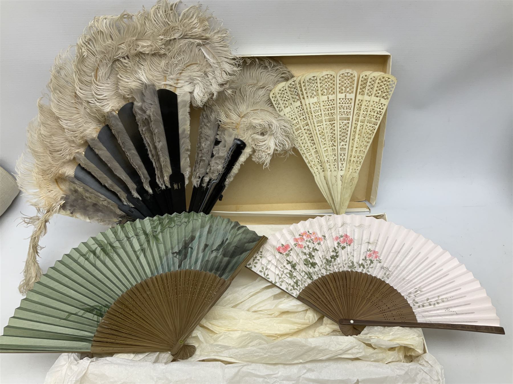 Large quantity of table linen and Victorian and later lace, framed machine tapestry depicting Greece, embroidered wall hanging decorated with a woodland scene with deer and blossoming tree, embroidered linen decorated with floral design, crochet, etc