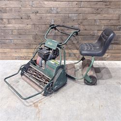 Atco Royale B24R Professional petrol lawn mower with ride on detachable seat.