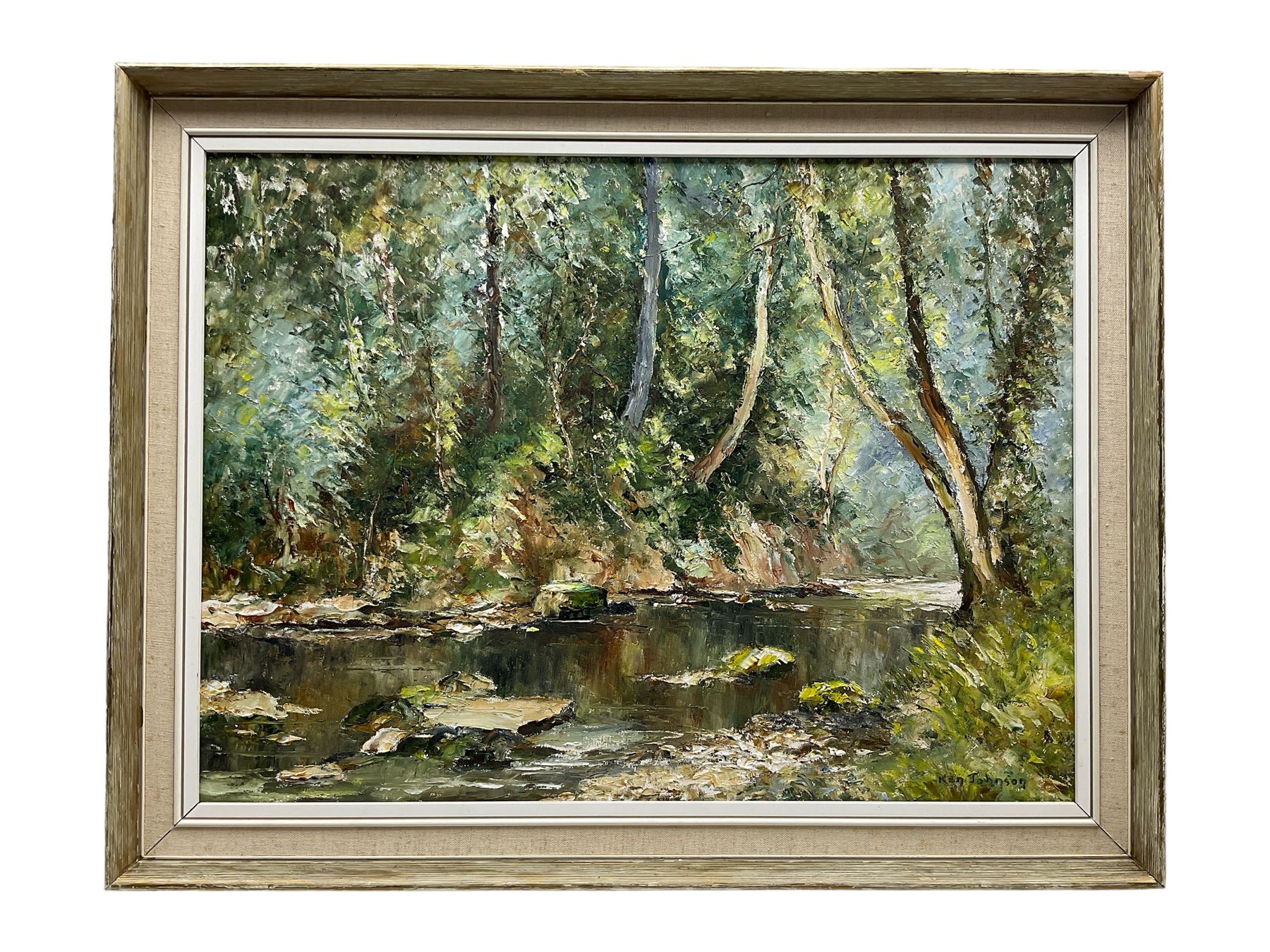 Ken Johnson: 'Mulgrave Woods Yorkshire', oil on canvas board signed, titled verso 44cm x 59cm 