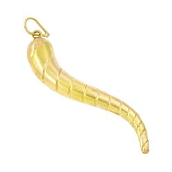 18ct gold Italian horn pendant