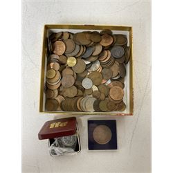 Great British and World coins, pre-decimal pennies and other denominations, commemorative crown etc