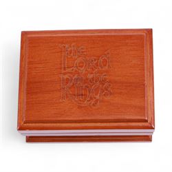 9ct gold Lord of the Rings 'The Ring of Power', produced by Danbury Mint, hallmarked with certificate of authenticity, contained within wooden box