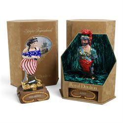 Two Royal Doulton Ship's Figureheads, Ajax HN2908, in presentation box and Benmore HN2909