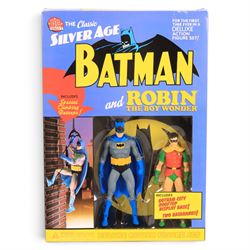Four Monogram Headstrong Heroes bobble heads, comprising Superman, The Riddler, Catwoman and Robin, together with a DC Direct Deluxe Action Figure Set, DC DIrect Hush The Riddler figure and a Mattel Batman & Superman figure pack, all boxed
